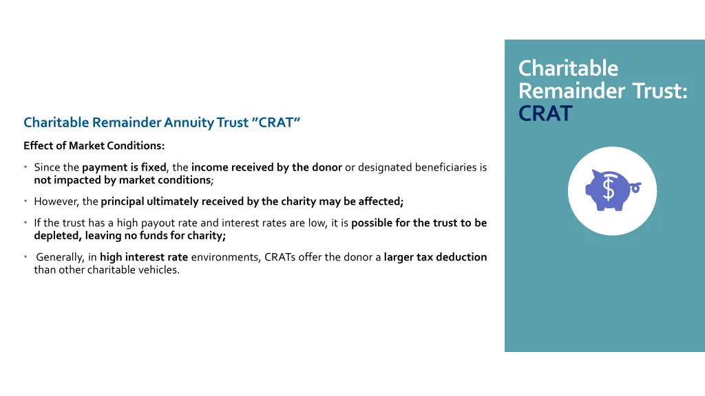 charitable remainder trust crat