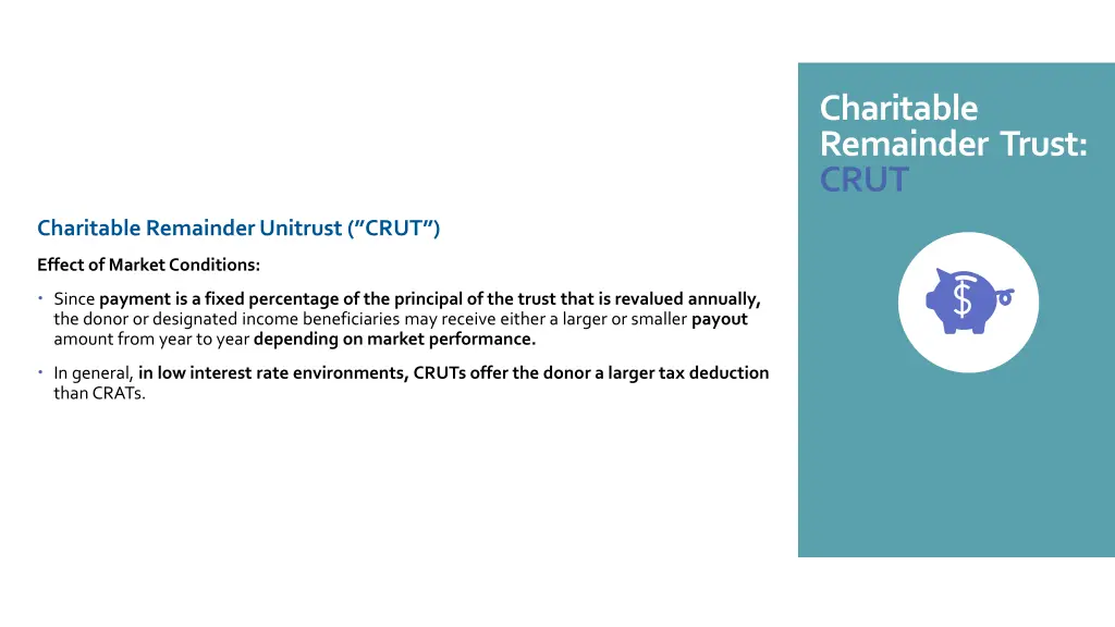 charitable remainder trust crut