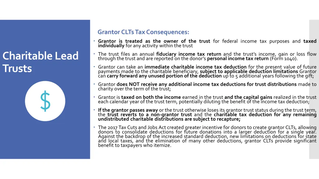 grantor cltstax consequences grantor is treated