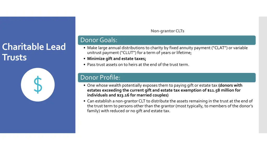 non grantor clts