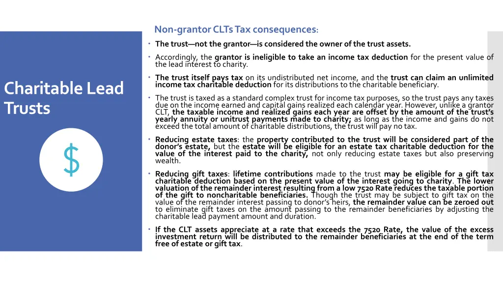 non grantor clts tax consequences the trust