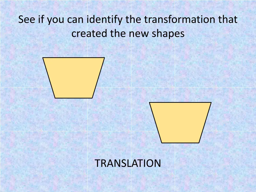 see if you can identify the transformation that