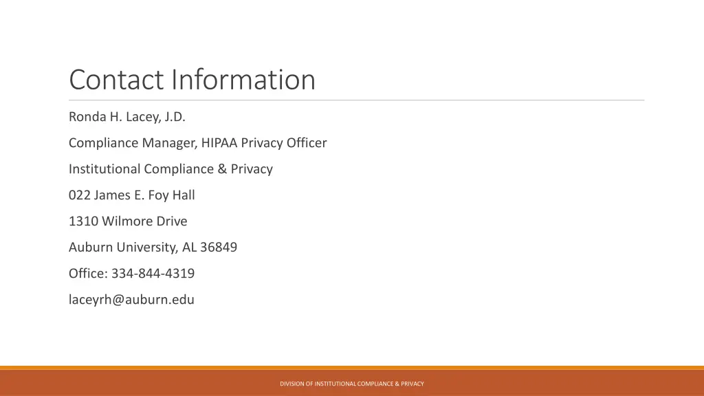 contact information