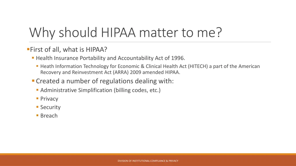 why should hipaa matter to me