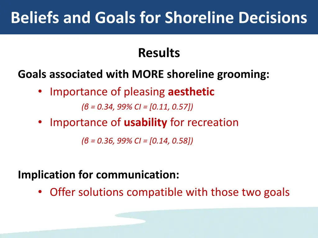 beliefs and goals for shoreline decisions 2
