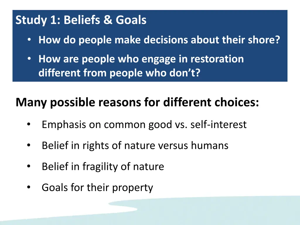 study 1 beliefs goals how do people make 1