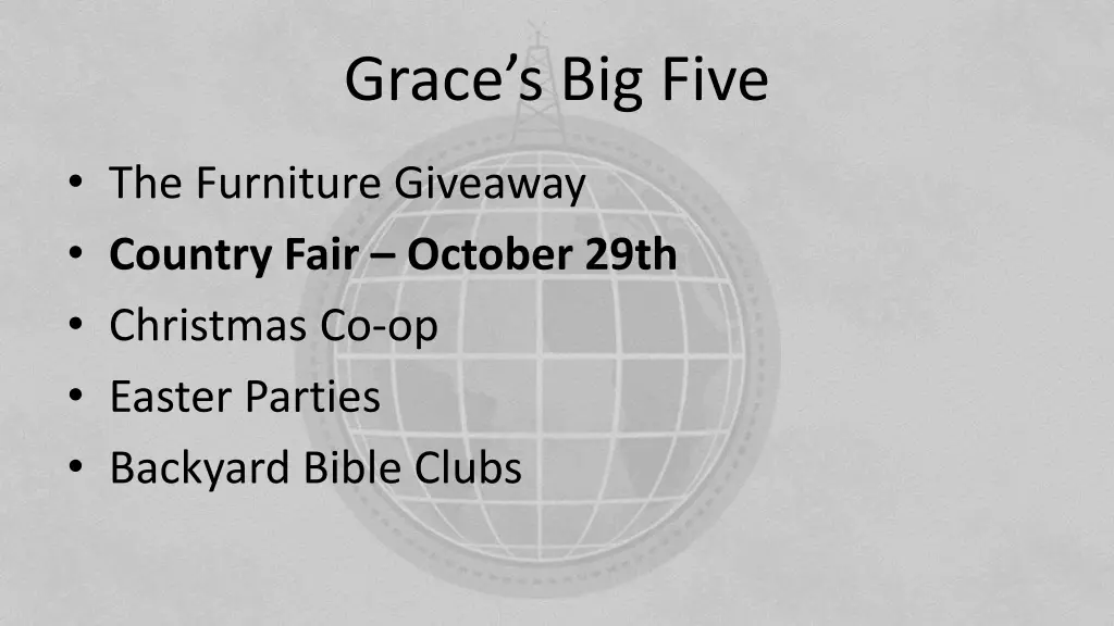 grace s big five