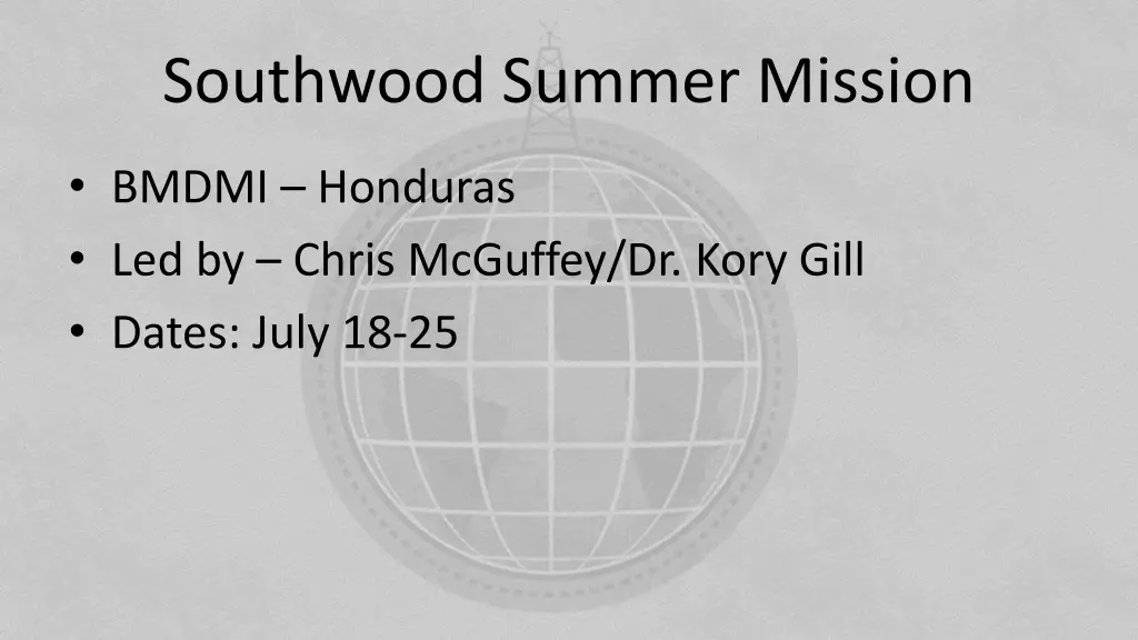 southwood summer mission