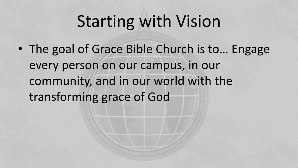 starting with vision