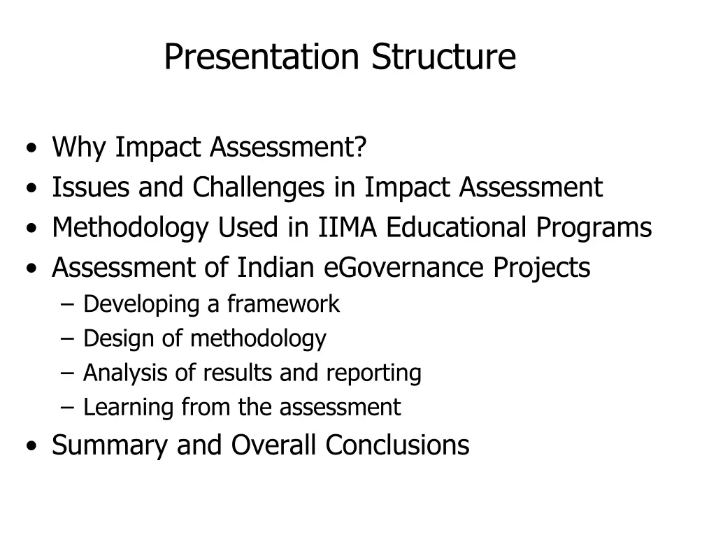 presentation structure
