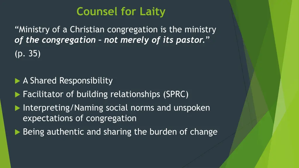 counsel for laity