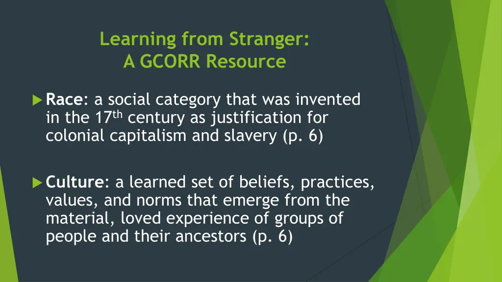 learning from stranger a gcorr resource 1