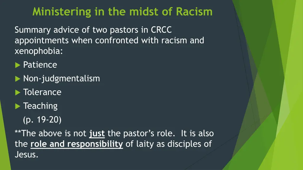 ministering in the midst of racism