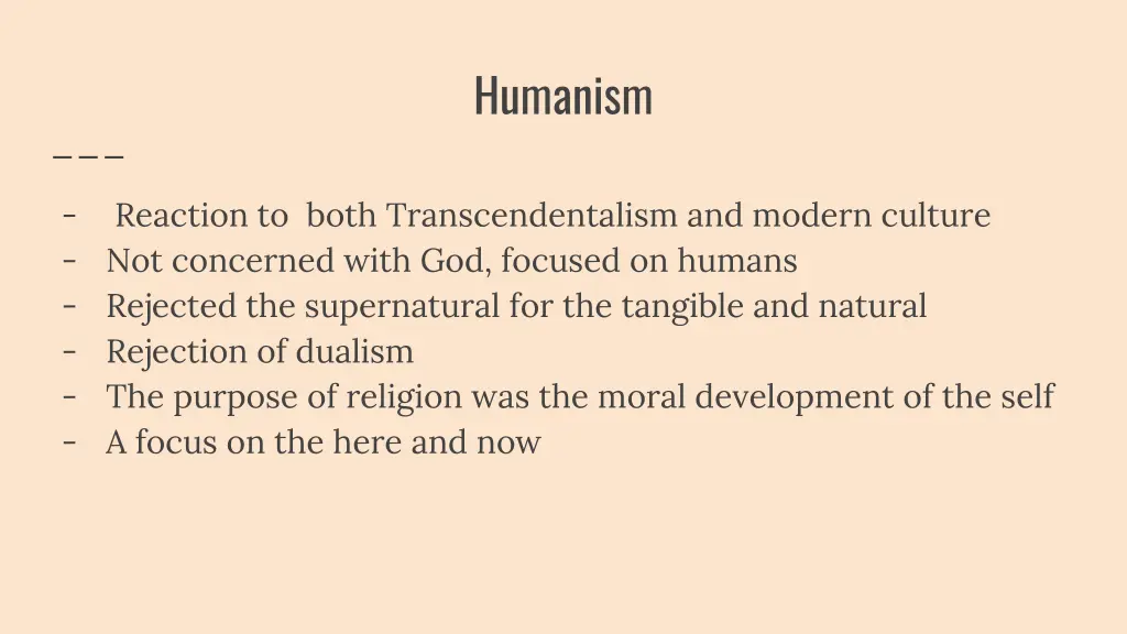 humanism