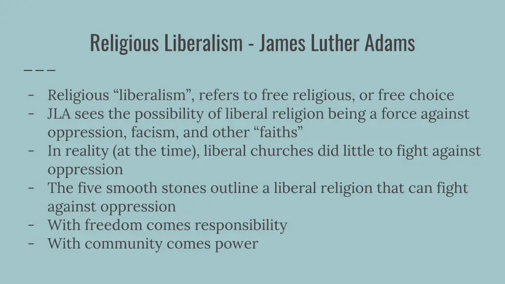 religious liberalism james luther adams