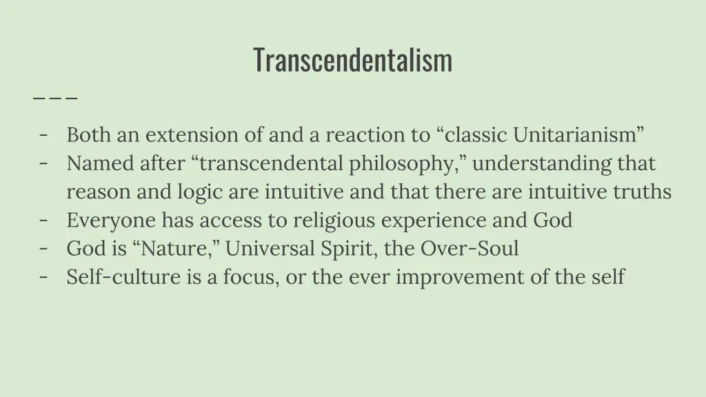transcendentalism