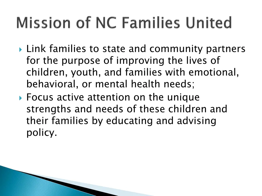 link families to state and community partners