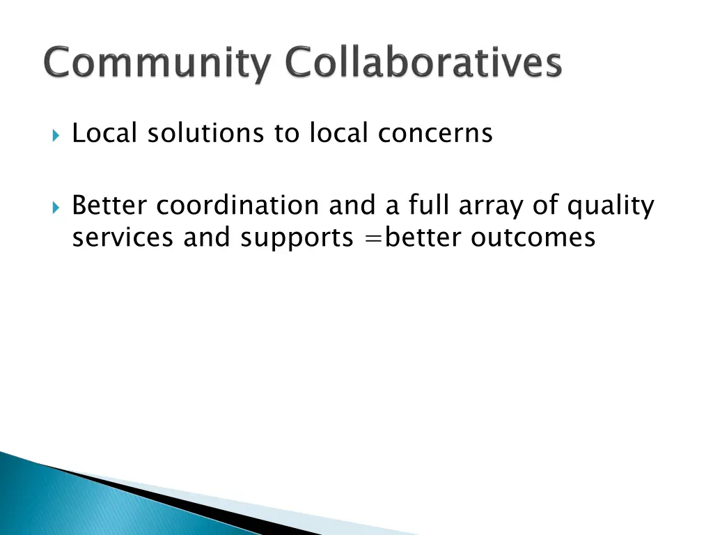 local solutions to local concerns