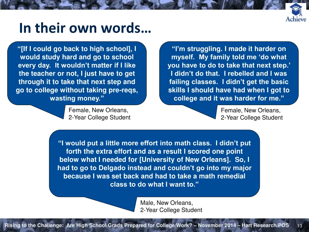 in their own words