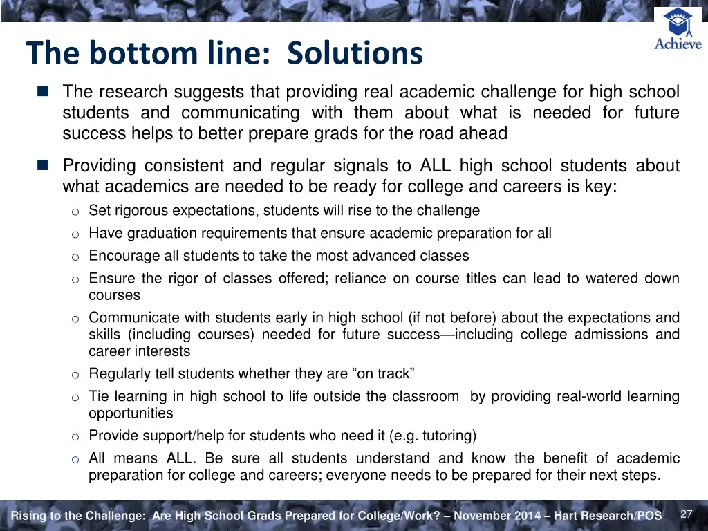 the bottom line solutions the research suggests
