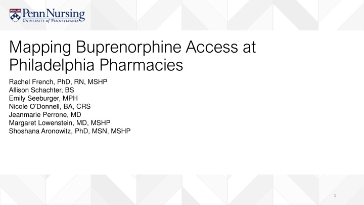 mapping buprenorphine access at philadelphia