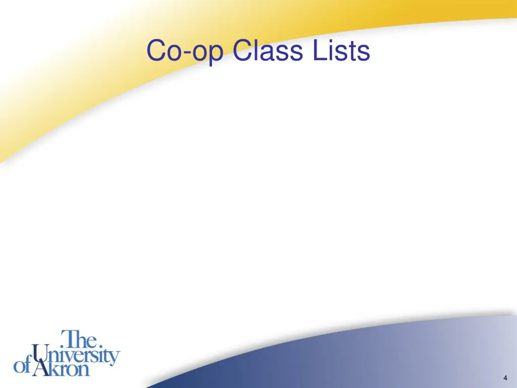 co op class lists
