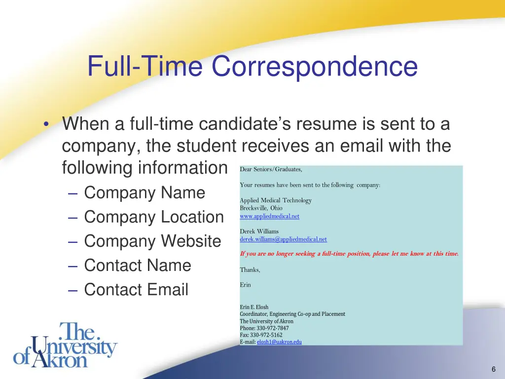 full time correspondence