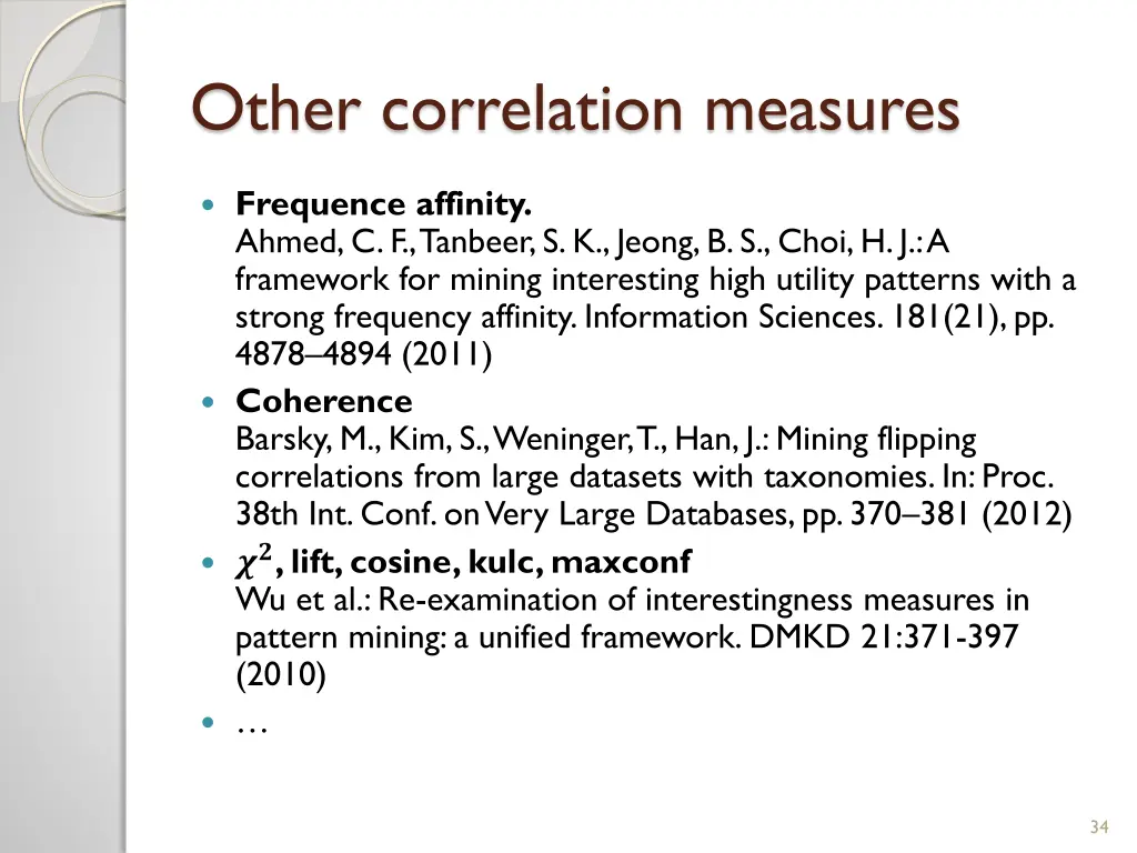 other correlation measures 1