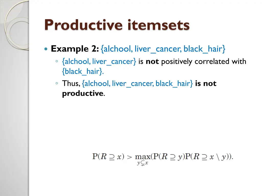 productive itemsets 1