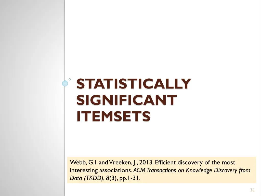 statistically significant itemsets