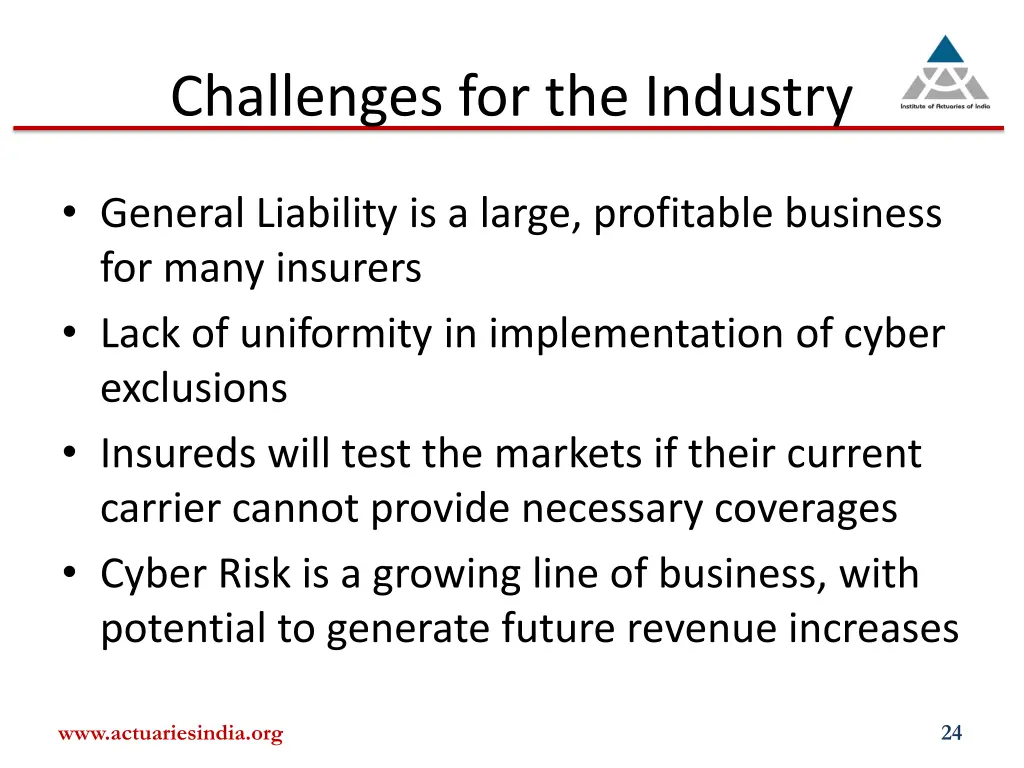 challenges for the industry 1