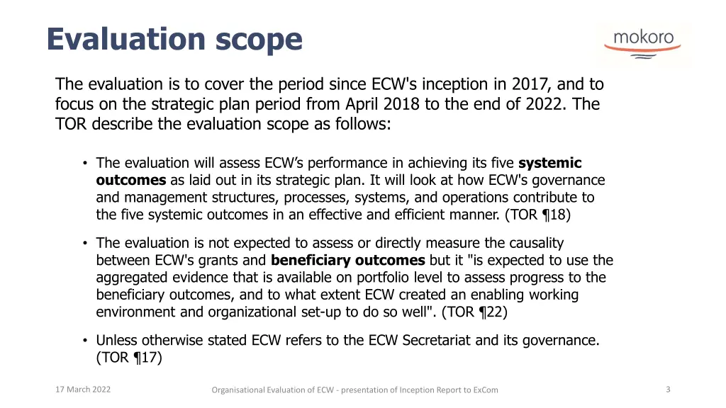 evaluation scope