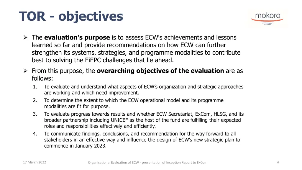 tor objectives