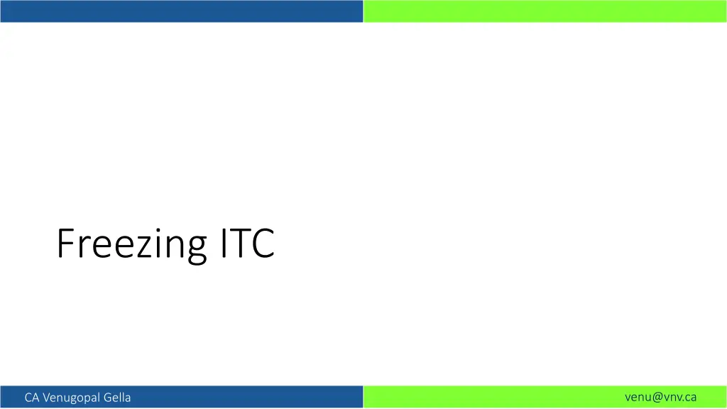 freezing itc