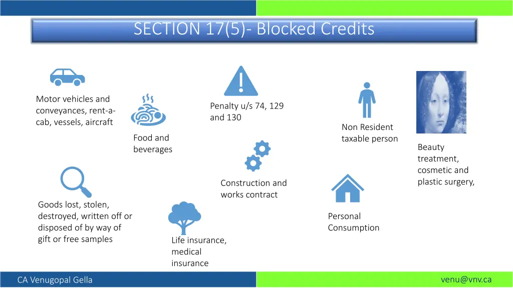 section 17 5 blocked credits