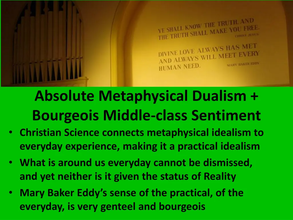 absolute metaphysical dualism bourgeois middle