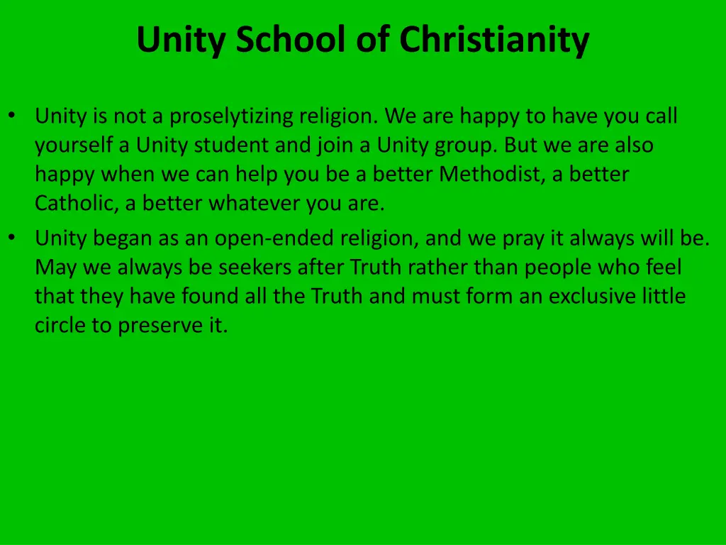 unity school of christianity 2