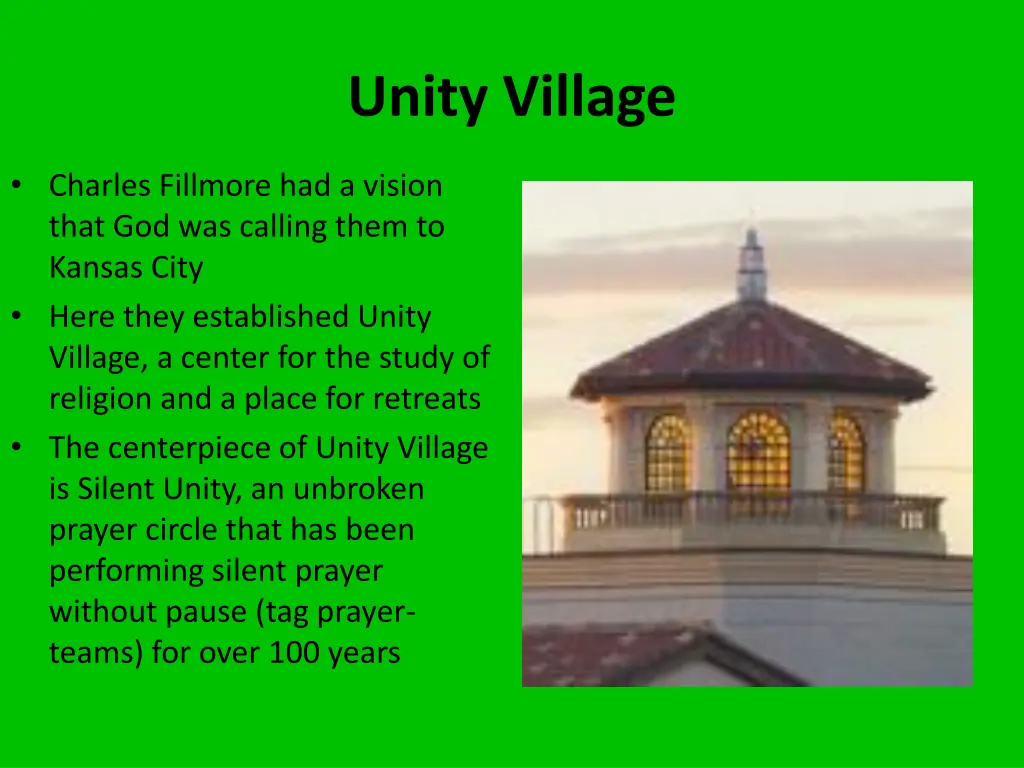 unity village