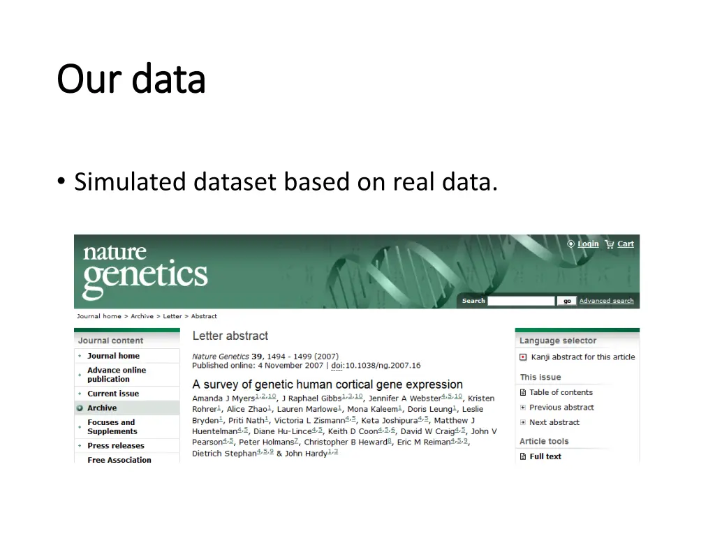 our data our data