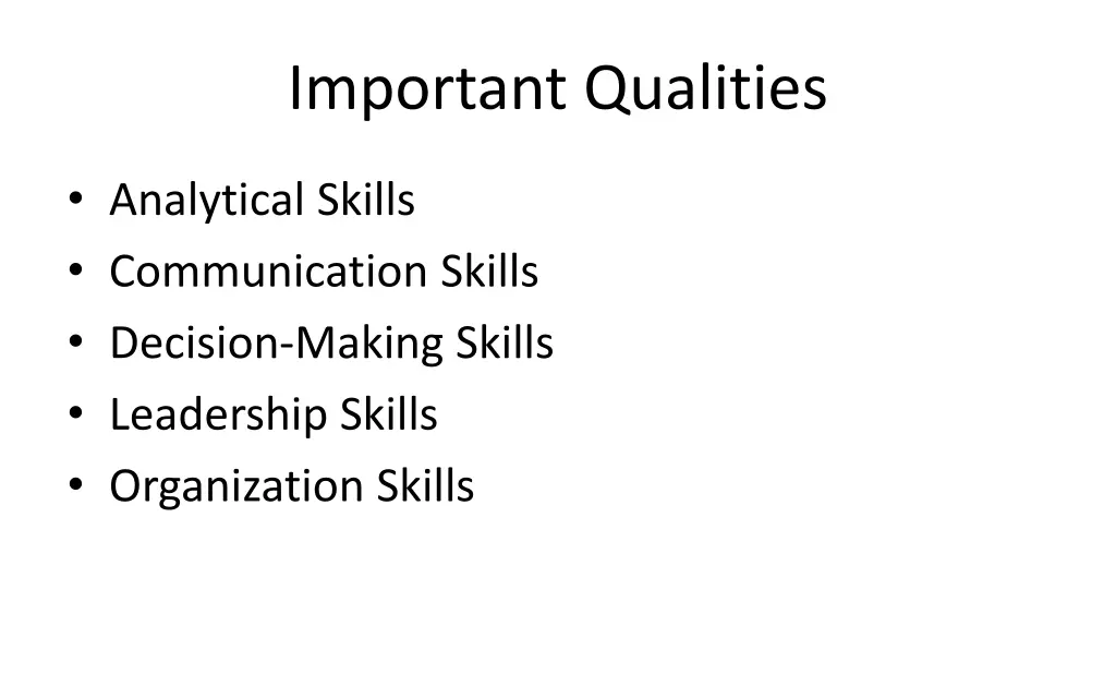 important qualities