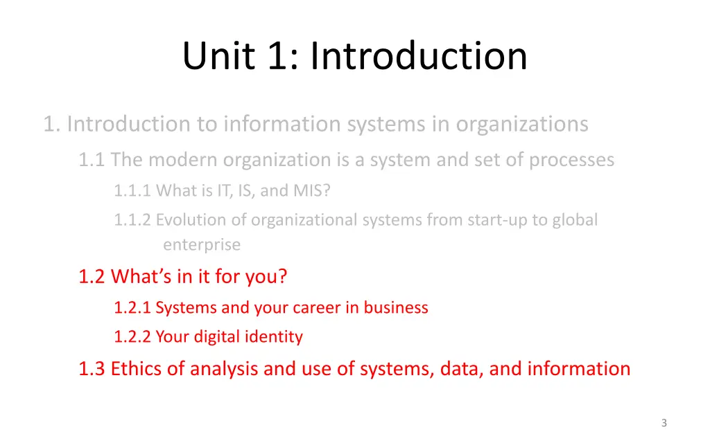 unit 1 introduction