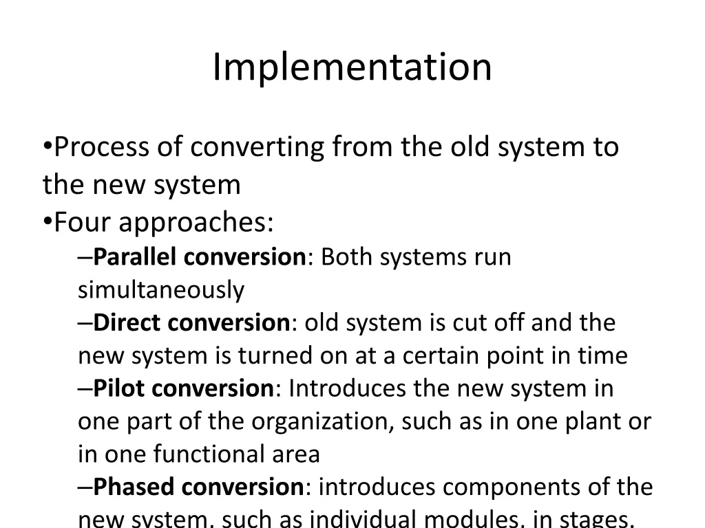 implementation