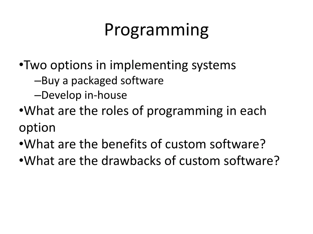 programming
