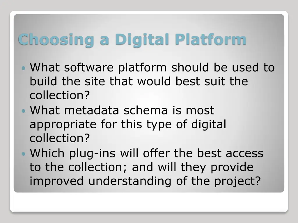 choosing a digital platform