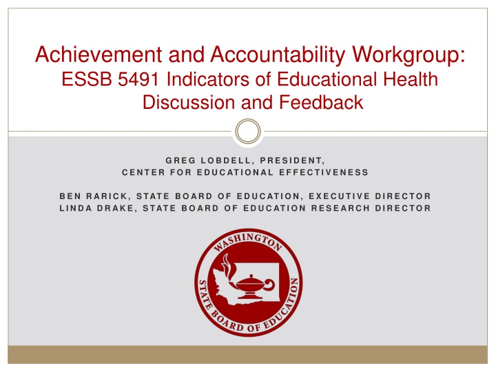 achievement and accountability workgroup essb