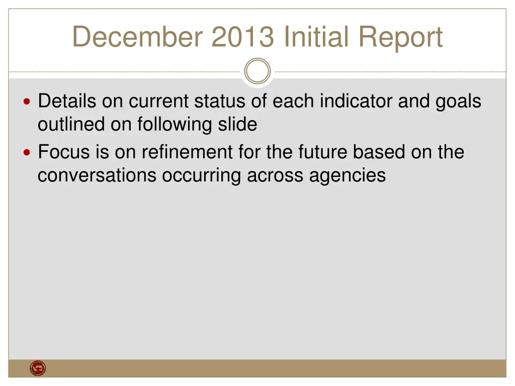 december 2013 initial report