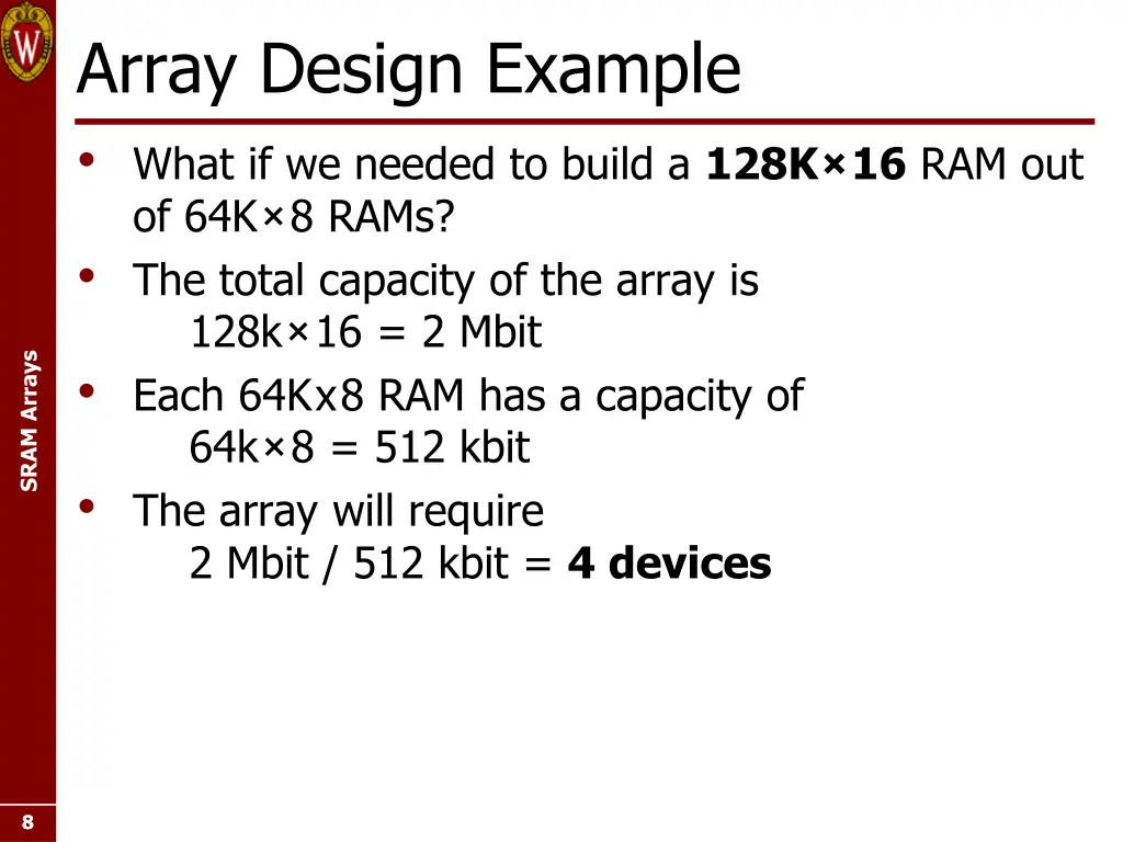 array design example what if we needed to build