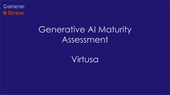 generative ai maturity assessment