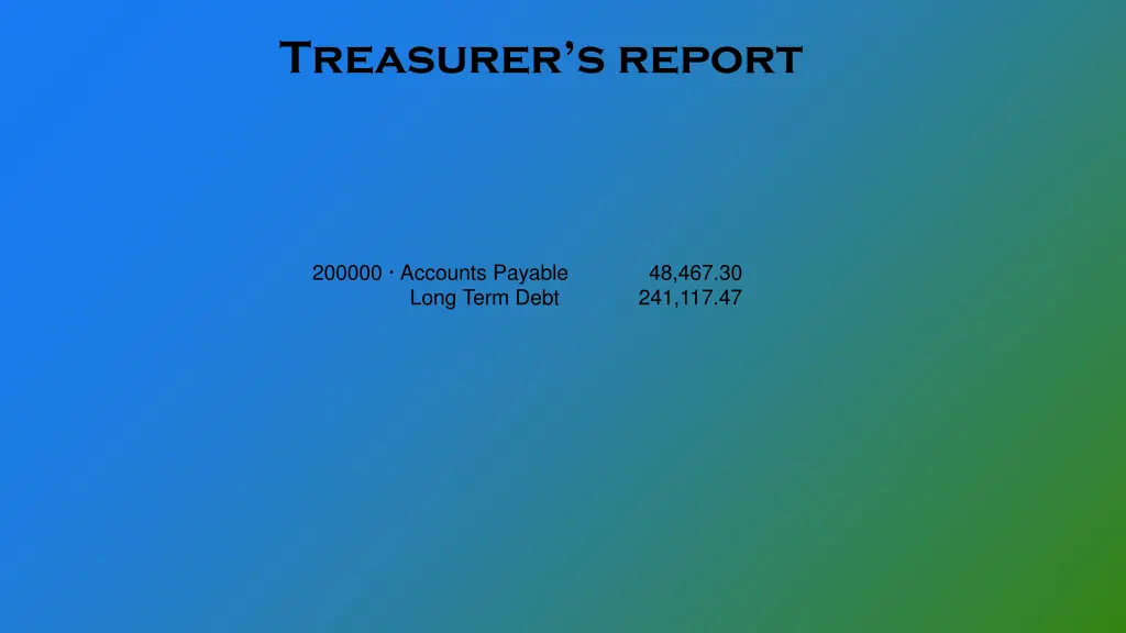 treasurer s report 1