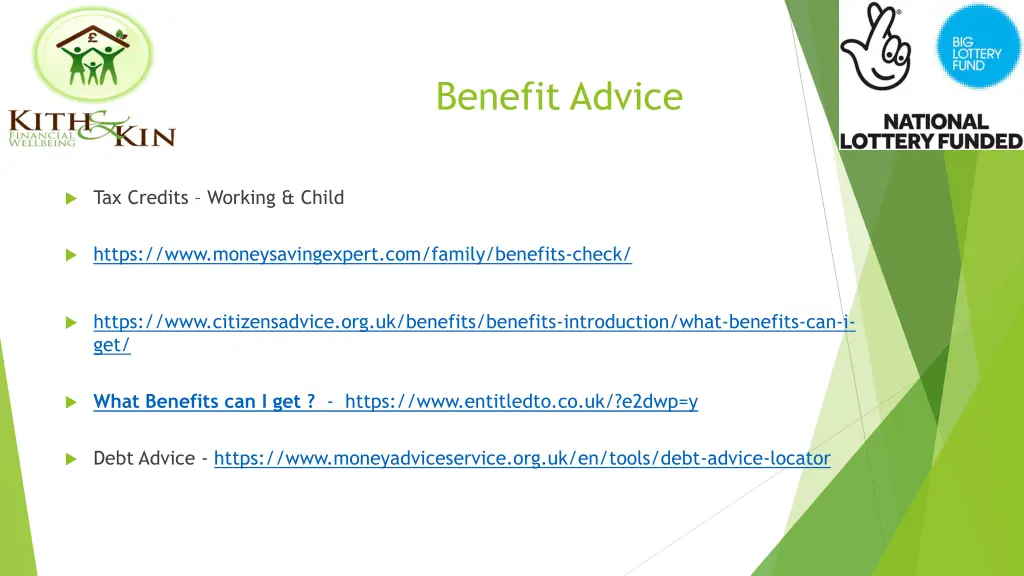 benefit advice